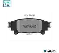 PAGID T3147N Brake pad set