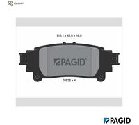 PAGID T3147N Brake pad set