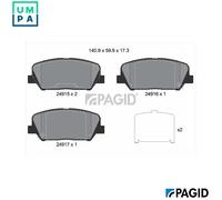 PAGID T3149N Brake pad set