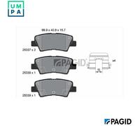 PAGID T3157N Brake pad set