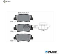 PAGID T3157N Brake pad set