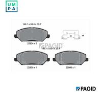 PAGID T3158N Brake pad set