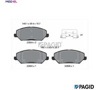 PAGID T3158N Brake pad set
