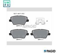 PAGID T3159N Brake pad set