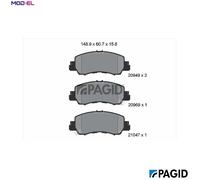 PAGID T3173N Brake pad set