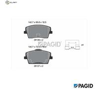 PAGID T3177N Brake pad set