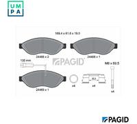 PAGID T3187N Brake pad set