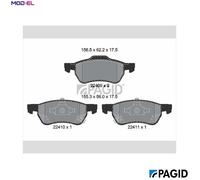 BRAKE PAD SET DISC BRAKE T3193N FOR MG G10DT/10E4E 1.0L 3cyl ZS SUV15S4C 1.5L