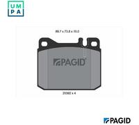 BRAKE PAD SET DISC BRAKE T4135N FOR MERCEDES-BENZ M 115.954 2.3L 4cyl 123 2.7L