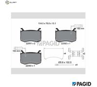 PAGID T4176N Brake pad set