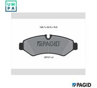 BRAKE PAD SET DISC BRAKE T4184N FOR MERCEDES-BENZ SPRINTER/5-t/Tourer/Bus/4-t