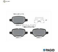 PAGID T4185N Brake pad set