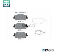 PAGID T4187N Brake pad set