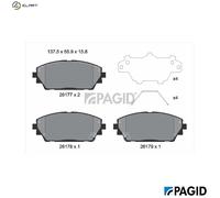 BRAKE PAD SET DISC BRAKE T4190N FOR MAZDA P5X4 1.5L PYZC 2.5L HFY7/PEXN 2.0L