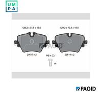 PAGID T4227N Brake pad set