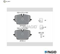 BRAKE PAD SET DISC BRAKE T4305N FOR MINI BMW 1/F70/X/U 2/Gran/F74/Active/U06
