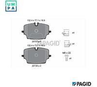 BRAKE PAD SET DISC BRAKE T4305N FOR MINI BMW 1/F70/X/U 2/Gran/F74/Active/U06