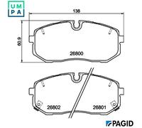 PAGID T4572N Brake pad set