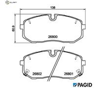 PAGID T4572N Brake pad set
