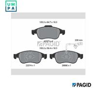 PAGID T4574N Brake pad set