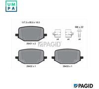 PAGID T4585N Brake pad set