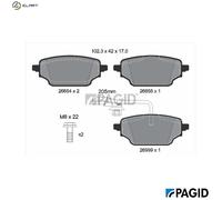 BRAKE PAD SET DISC BRAKE T4599N FOR MERCEDES-BENZ T-CLASS/MPV CITAN/Tourer/Box