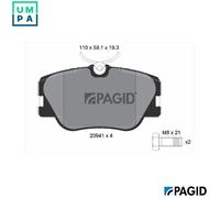 BRAKE PAD SET DISC BRAKE T5005N FOR MERCEDES-BENZ 124/T-Model 190 E-CLASS 2.5L