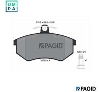 PAGID T5021N Brake pad set