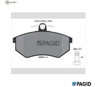 PAGID T5021N Brake pad set