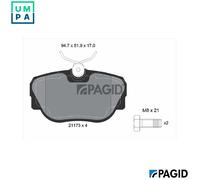 PAGID T5035N Brake pad set