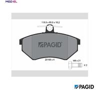 PAGID T5050N Brake pad set