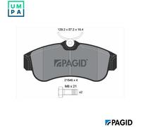 BRAKE PAD SET DISC BRAKE T5063N FOR NISSAN PRIMERA/Hatchback ALMERA/II 1.5L 4cyl