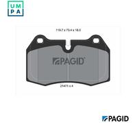 BRAKE PAD SET DISC BRAKE T5091N FOR BMW 7/E38 MASERATI 4200/GT/COUPE/SPYDER 2.0L