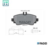 PAGID T5110N Brake pad set