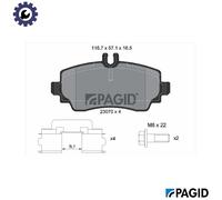 BRAKE PAD SET DISC BRAKE T5110N FOR MERCEDES-BENZ M 166.940 1.4L 4cyl A-CLASS
