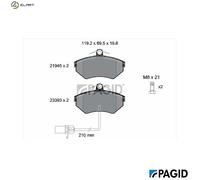 PAGID T5122N Brake pad set