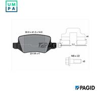 PAGID T5130N Brake pad set