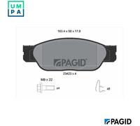 PAGID T5132N Brake pad set