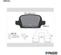PAGID T5143N Brake pad set