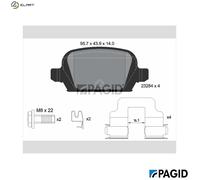 PAGID T5143N Brake pad set