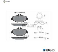 PAGID T5154N Brake pad set