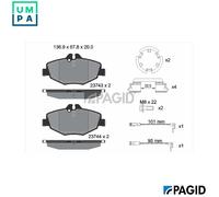 PAGID T5154N Brake pad set