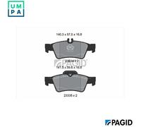 PAGID T5155N Brake pad set