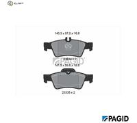 PAGID T5155N Brake pad set