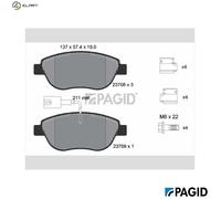 PAGID T5163N Brake pad set
