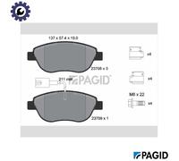 PAGID T5163N Brake pad set