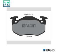 PAGID T6065N Brake pad set