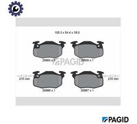 PAGID T6088N Brake pad set