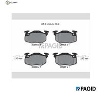 PAGID T6088N Brake pad set