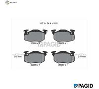 PAGID T6088N Brake pad set